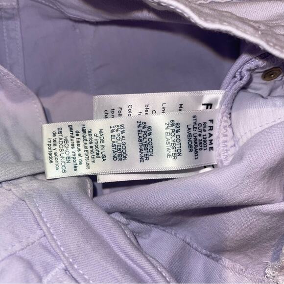 FRAME Le High Skinny Raw Edge Jeans Lavender 26 - Picture 11 of 12
